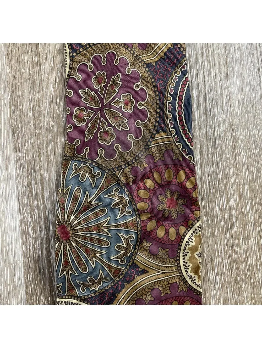 Lot Of 4 VTG Abstract Ties Sailboats Golden Grapes Geometric Hand Made USA